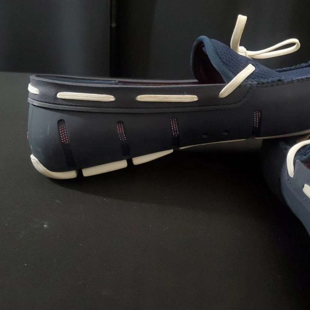 SWIMS Breeze Loafers Boat Shoes Men 13 Blue Slip On Braided Lace Water Resistant
